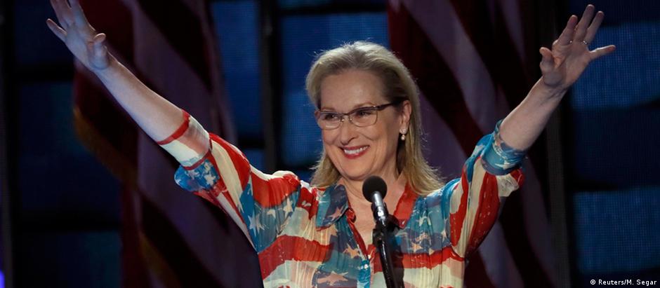 Meryl Streep discursou a favor de Hillary em convenção democrata