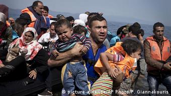 Griechenland Ankunft Syrische Flüchtlinge