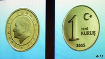 Währungsreform in der Türkei Neue Münzen Türkische Lira