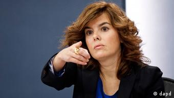 Spanien Regierungssprecherin Vizepräsidentin Soraya Saenz de Santamaria (dapd)