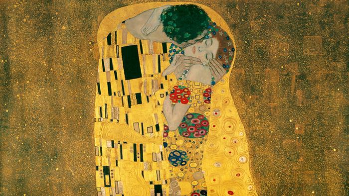 Bildergalerie Gustav Klimt Der Kuss AUSSCHNITT