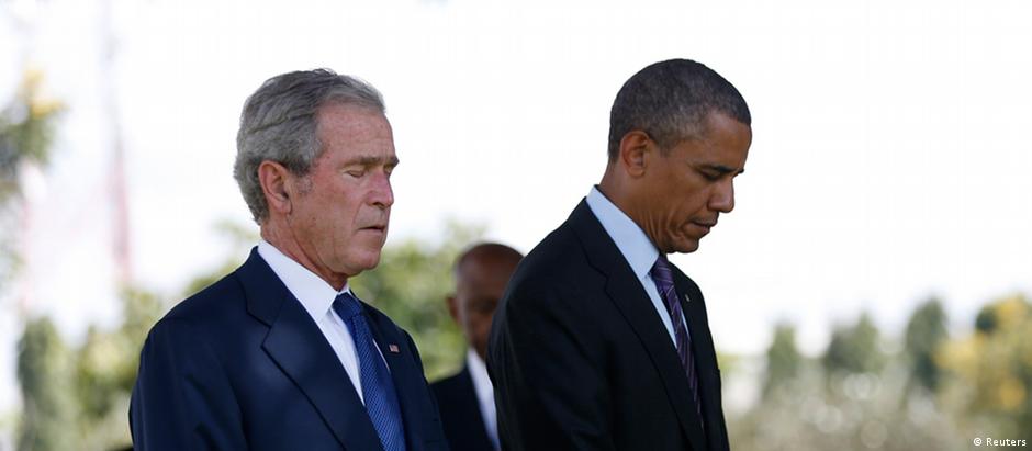 Bush e Obama juntos em 2013