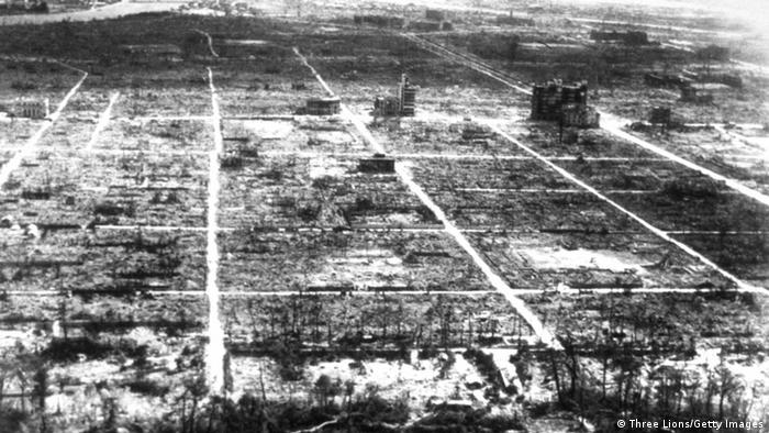 Hiroshima after the atom bomb explosion. (Photo by Three Lions/Getty Images) 06 Aug 1945 