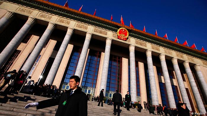 China Nationaler Volkskongress in Peking Halle außen (Reuters)