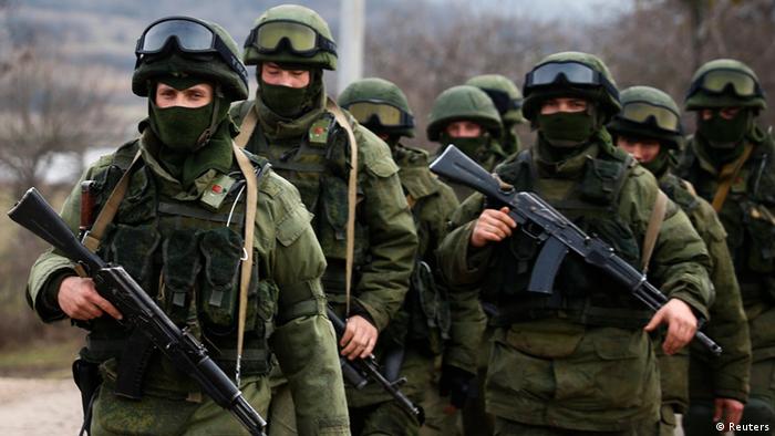 Предполагаемые российские солдаты в Крыму