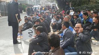 اعتراض افغان‌ها در ترکیه به وضعیت پناهجویی(عکس از آرشیو)