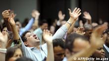 Brasilianische Pfingstkirchler Evangelikalen Messe Ekstase