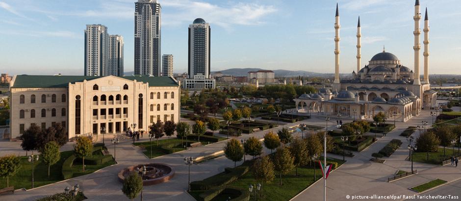 Grózni, capital da Chechênia: república russa é predominantemente muçulmana