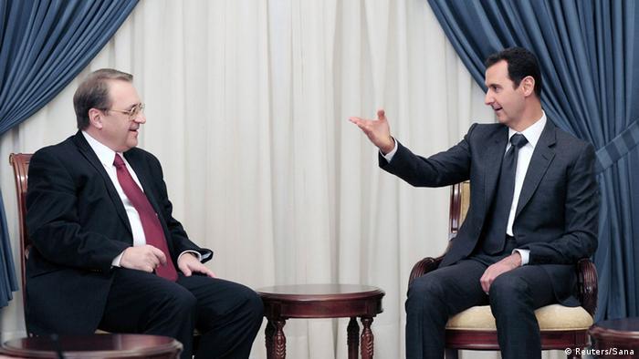 Syrien Assad und Bogdanow (Reuters/Sana)