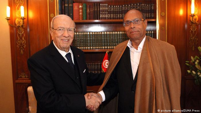 Tunesien Präsident Beji Caid Essebsi and Moncef Marzouki (picture alliance / ZUMA Press)