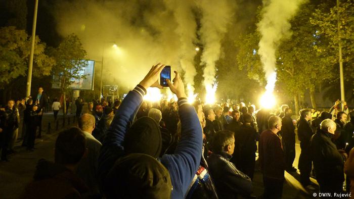 Montenegro Proteste in Podgorica (DW/N. Rujević)