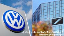 Volkswagen und Deutsche Bank Logo