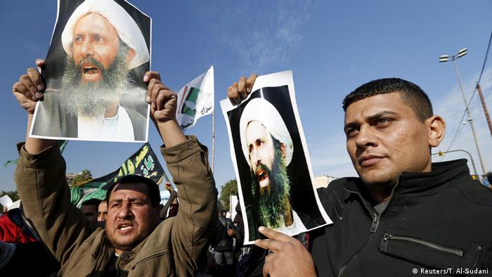 Irak Proteste gegen die Hinrichtung von Nimr Al-Nimr in Saudi Arabien (Reuters/T. Al-Sudani)