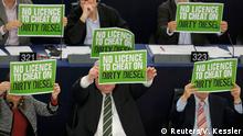 Straßburg Europäisches Parlament Abstimmung Diesel Abgase