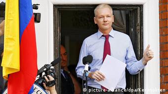 Julian Assange London Botschaft Ecuador (picture-alliance/dpa/Kerimokten)