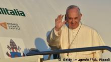 Vatikan Papst Abflug in Rom Richtung Griechenland, Lesbos