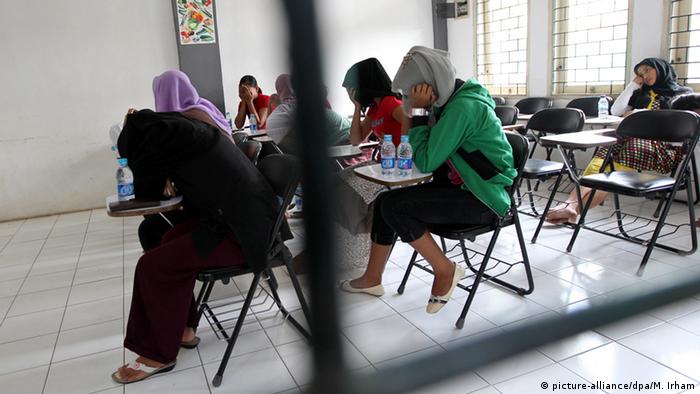 Indonesien Arbeiter Vorbereitung für Saudi-Arabien