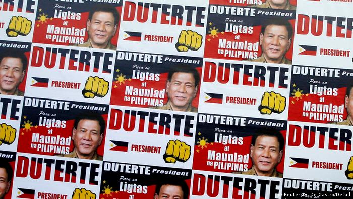 Philippinen Wahlen Unterstützer von Rodrigo Digong Duterte Ausschnitt