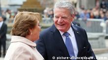 Chile Santiago Joachim Gauck und Präsidentin Michelle Bachelet Jeria
