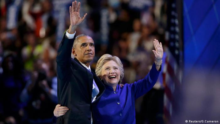 Barack Obama und Hillary Clinton Democratic National Convention USA Rede (Reuters/G.Cameron)