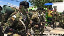 Kolumbien zwischen Krieg und Frieden Soldaten