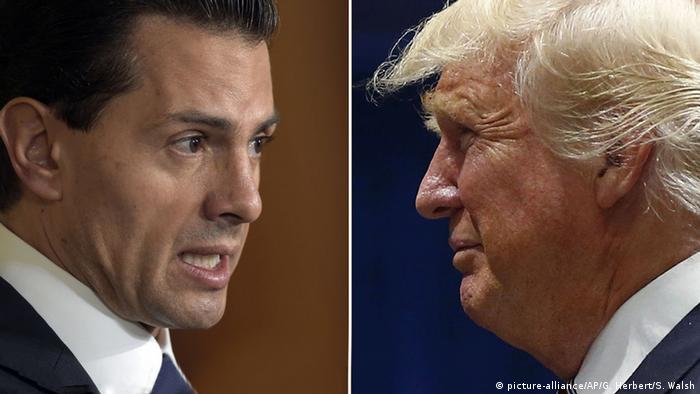 Bildkombo Enrique Pena Nieto Donald Trump (picture-alliance/AP/G. Herbert/S. Walsh)