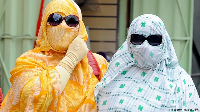 Frauen Gesichtsschleier Verschleierung Marokko (Getty Images/AFP)
