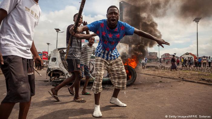 Demokratische Republik Kongo - Ausschreitungen in Kinshasa (Getty Images/AFP/E. Soteras)