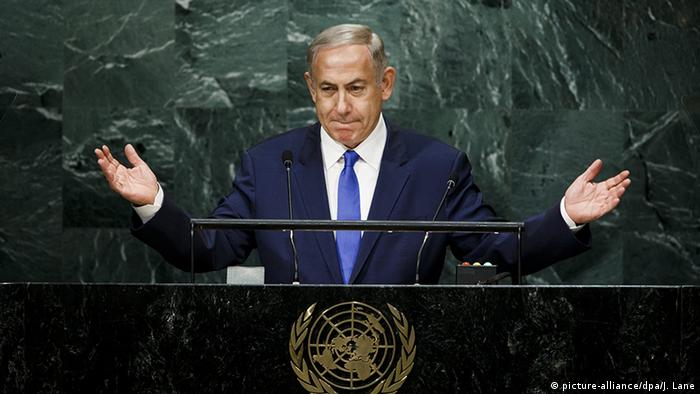 USA UN Generalversammlung New York Benjamin Netanjahu (picture-alliance/dpa/J. Lane)