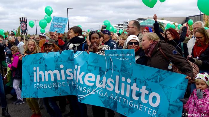 Finnland Proteste gegen Rassismus