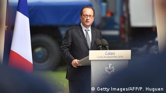 Frankreich Francois Hollande in Calais (Getty Images/AFP/P. Huguen)