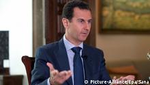 Der syrische Präsident Assad gibt Interview zu dänischen TV-Sender (Picture-Alliance/Epa/Sana)