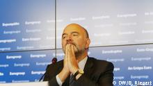 Luxemburg - Pressekonferenz zur Hilfe für Griechenland - Pierre Moscovici, EU-Kommissar für Währung und Wirtschaft