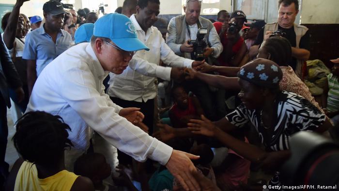 Former UN Secretary-General Ban Ki-moon visits Haiti (Getty Images/AFP/H. Retamal)