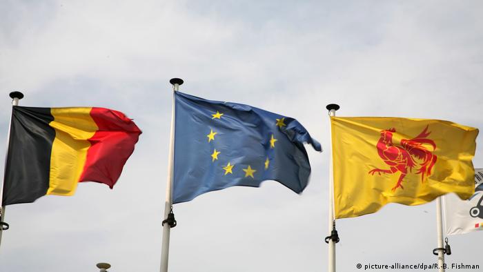 Belgien - Wallonien - Flagge (picture-alliance/dpa/R.-B. Fishman)