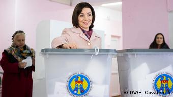 Republik Moldau Präsidentenwahl Maia Sandu (DW/E. Covalenco)
