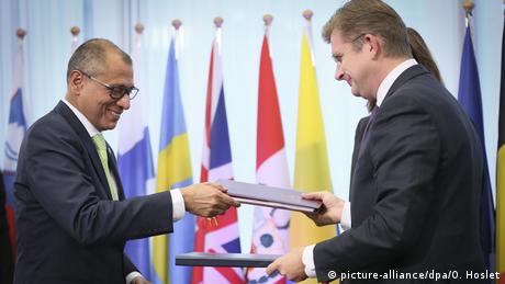 El vicepresidente de Ecuador y el ministro de Economía eslovaco. 
