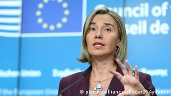 Belgien Brüssel - Federica Mogherini bei Pressekonferenz (picture-alliance/abaca/D. Aydemir)
