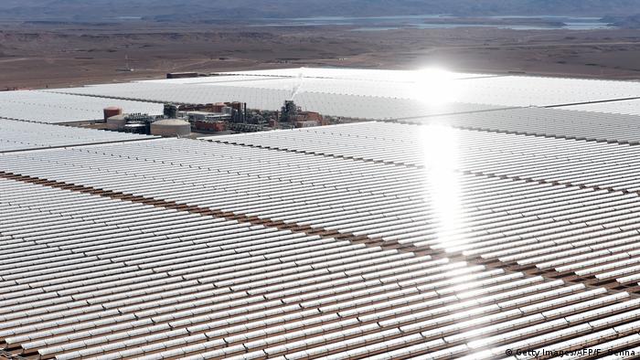 Planta solar en Ouarzazate, Marruecos.