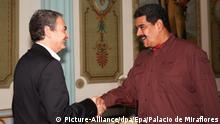 Spanien Venezuela Präsident Nicolas Maduro Jose Luis Rodriguez Zapatero Treffen