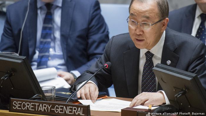 USA UN Sicherheitsrat Generalsekretär Ban Ki-moon über Sanktionen für Nordkorea (picture alliance/AP Photo/R. Bajornas)