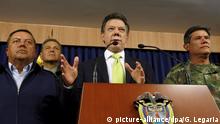 Kolumbien Verteidigungsminister Santos PK zu Befreiung von Geiseln 