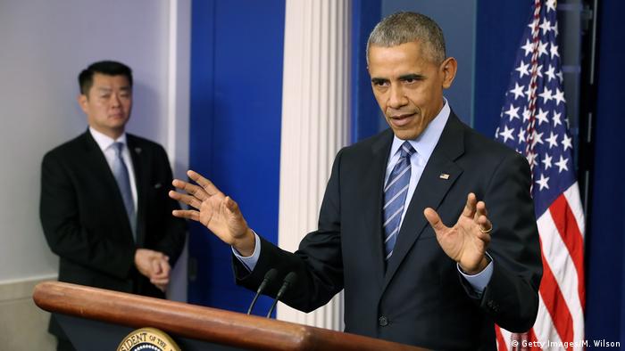 USA Pressekonferenz Präsident Barack Obama im Weißen Haus (Getty Images/M. Wilson)
