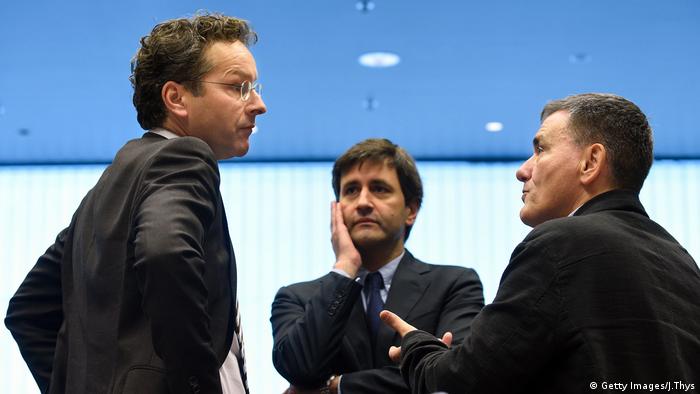  Jeroen Dijsselbloem Niederlande und Euclid Tsakalotos (Getty Images/J.Thys)