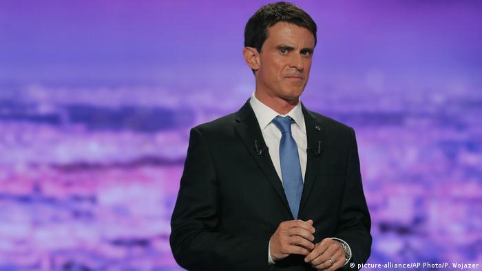 Frankreich TV-Debatte - Präsidentschaftskandidatur - Valls (picture-alliance/AP Photo/P. Wojazer)