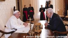 Vatikan Privataudienz Papst Franziskus und Mahmoud Abbas