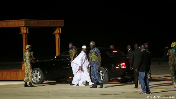 Gambia Ankunft des Ex-Präsident Yahya Jammeh am Flughafen