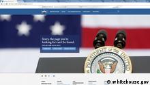 Screenshot Webseite Whitehouse.gov