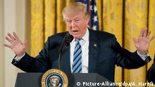 US Präsident Donald Trump spricht zur Vereidigung weiterer Minister