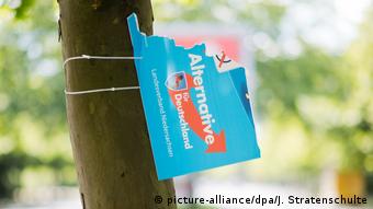 Zerstörtes Wahlplakat AfD Alternative für Deutschland